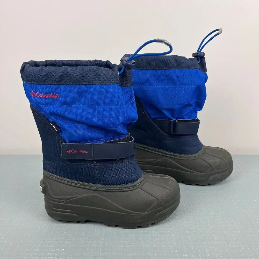 Columbia Children Powderbug Plus II Winter Snow Boots Blue 2